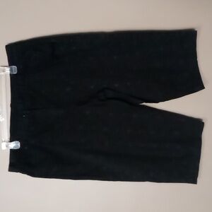 White Stag Black Cropped Pants w Textured Star Pattern Size 18